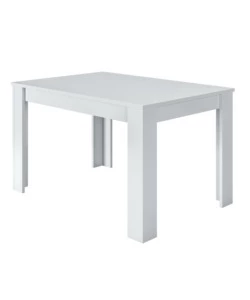 TAVOLO DA PRANZO ESTENSIBILE BIANCO LUCIDO, 140-190X90X78 CM